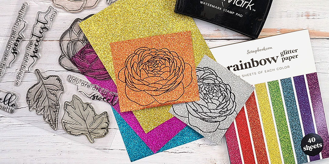 How To: Heat Emboss on Glitter Paper