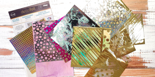 Image of used toner foil sheets on assorted backgrounds technique by Nicole Watt at Nicole Watt Creates